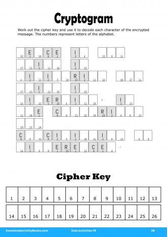 Cryptogram #28 in Kids Activities 79