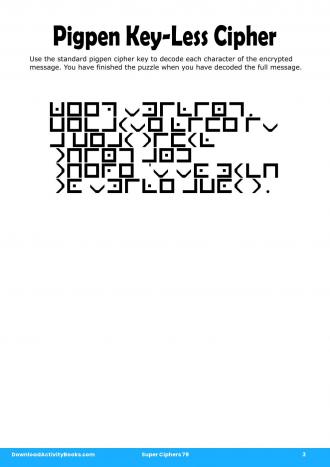 Pigpen Cipher #3 in Super Ciphers 79
