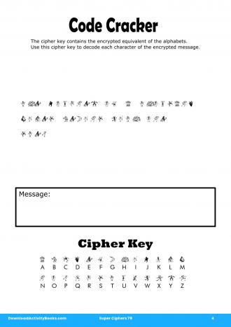 Code Cracker #4 in Super Ciphers 79