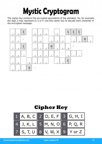 Mystic Cryptogram #24 in Super Ciphers 79