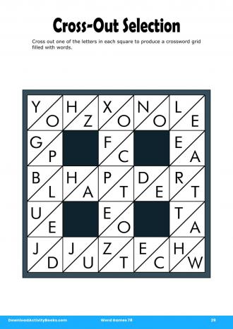 Cross-Out Selection in Word Games 78