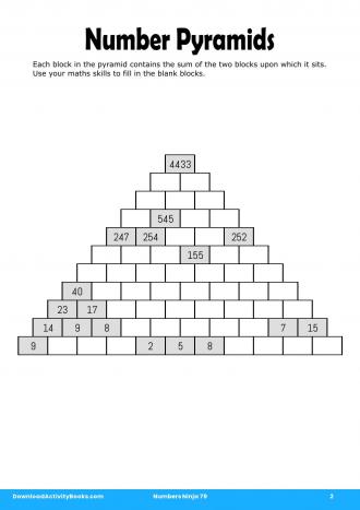 Number Pyramids in Numbers Ninja 79