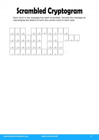 Scrambled Cryptogram #8 in Adults Activities 80