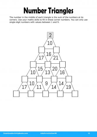 Number Triangles #12 in Adults Activities 80