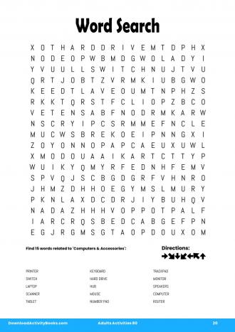 Word Search in Adults Activities 80