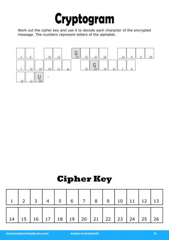 Cryptogram #21 in Adults Activities 80