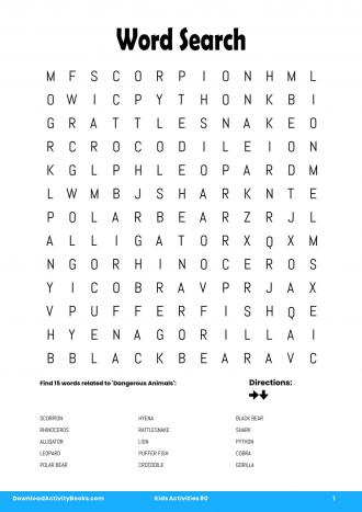 Word Search in Kids Activities 80