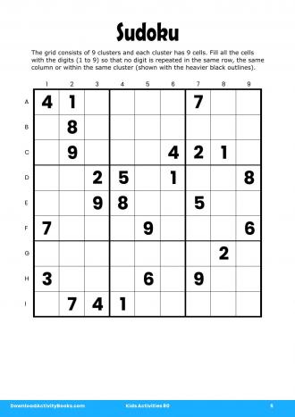 Sudoku #5 in Kids Activities 80