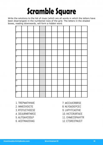 Scramble Square #19 in Word Games 10