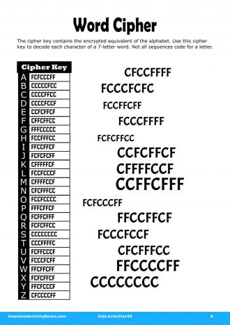 Word Cipher #6 in Kids Activities 80