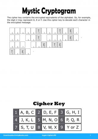 Mystic Cryptogram #1 in Super Ciphers 80