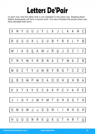 Letters De'Pair #22 in Super Ciphers 80