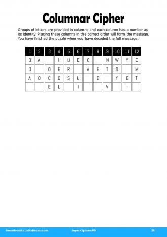 Columnar Cipher #25 in Super Ciphers 80