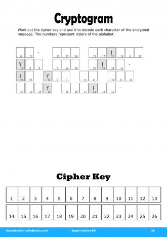 Cryptogram #28 in Super Ciphers 80