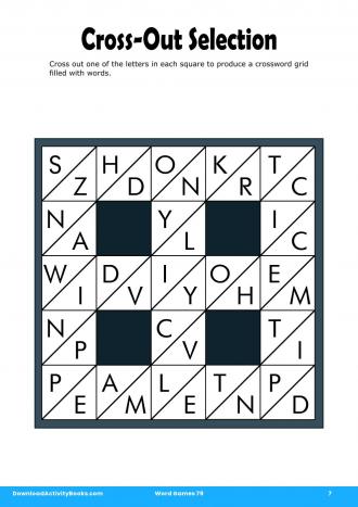 Cross-Out Selection in Word Games 79
