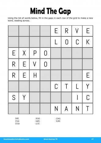 Mind The Gap in Word Games 79