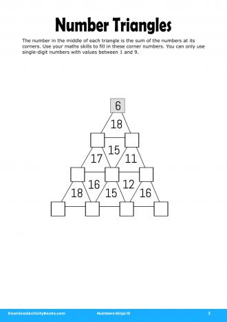 Number Triangles in Numbers Ninja 10