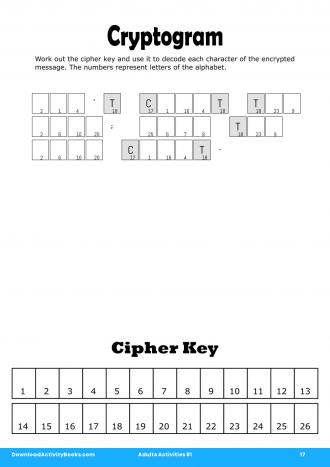 Cryptogram #17 in Adults Activities 81