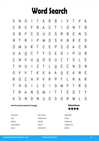 Word Search #6 in Kids Activities 81