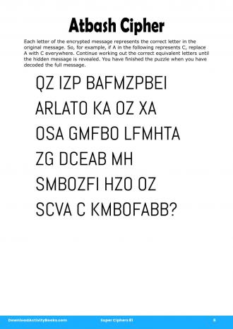 Atbash Cipher #6 in Super Ciphers 81