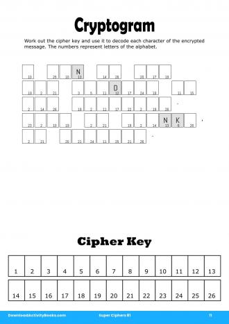 Cryptogram #11 in Super Ciphers 81