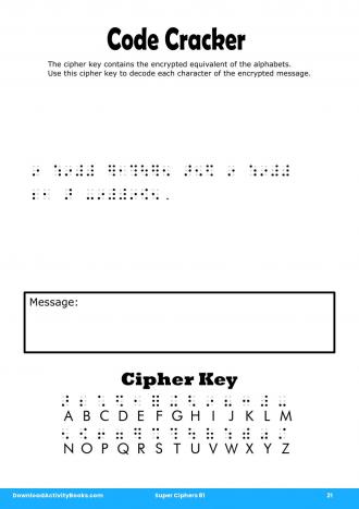 Code Cracker #21 in Super Ciphers 81