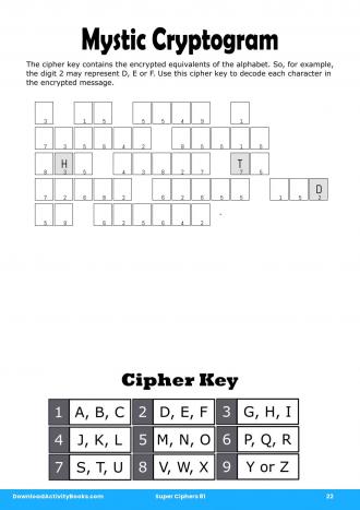 Mystic Cryptogram #22 in Super Ciphers 81