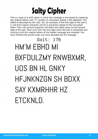 Salty Cipher #27 in Super Ciphers 81