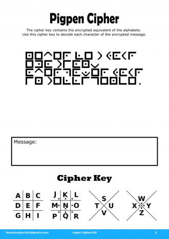 Pigpen Cipher #2 in Super Ciphers 82
