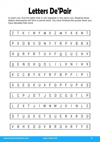 Letters De'Pair #12 in Super Ciphers 82