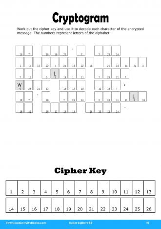 Cryptogram #15 in Super Ciphers 82