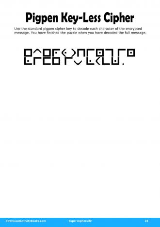 Pigpen Cipher #24 in Super Ciphers 82
