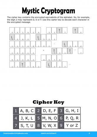 Mystic Cryptogram #9 in Adults Activities 11