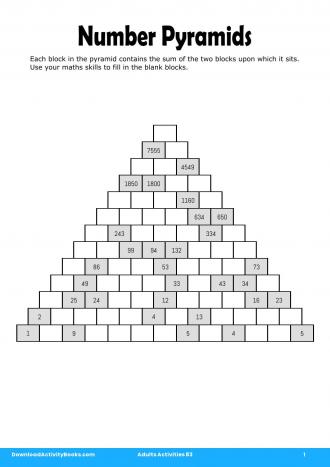 Number Pyramids #1 in Adults Activities 83
