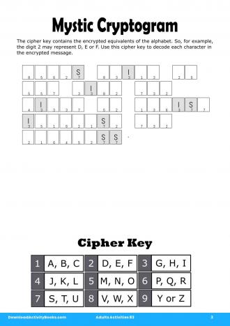 Mystic Cryptogram in Adults Activities 83