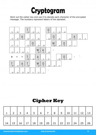 Cryptogram #13 in Kids Activities 83