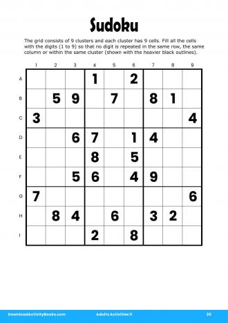 Sudoku #20 in Adults Activities 11