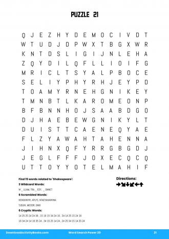 Word Search Power #21 in Word Search Power 20