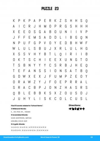 Word Search Power #23 in Word Search Power 20
