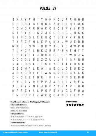 Word Search Power #27 in Word Search Power 20