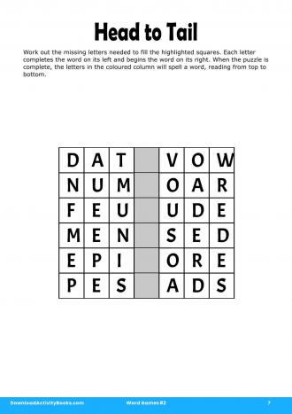 Head to Tail in Word Games 82
