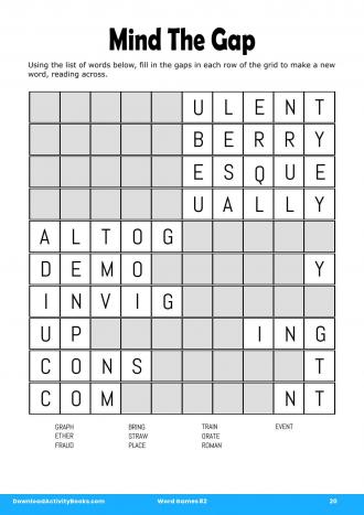 Mind The Gap in Word Games 82