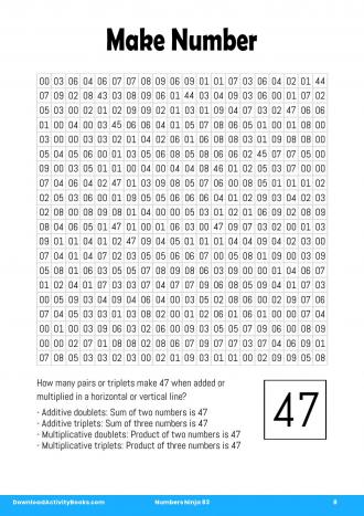 Make Number in Numbers Ninja 83