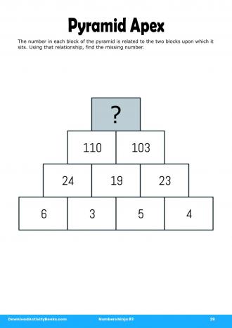 Pyramid Apex in Numbers Ninja 83