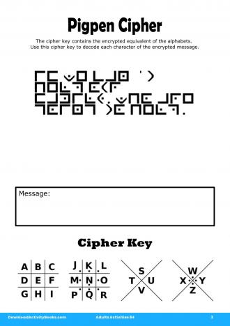 Pigpen Cipher #3 in Adults Activities 84
