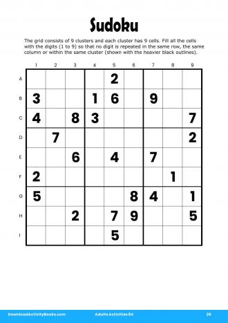 Sudoku #26 in Adults Activities 84