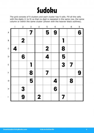 Sudoku #4 in Kids Activities 84