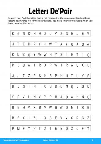 Letters De'Pair #16 in Super Ciphers 84