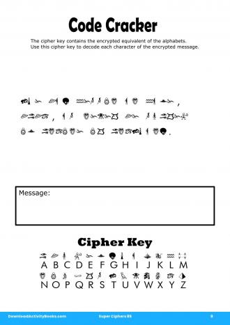 Code Cracker #9 in Super Ciphers 85