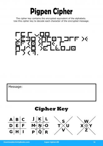Pigpen Cipher #14 in Super Ciphers 85